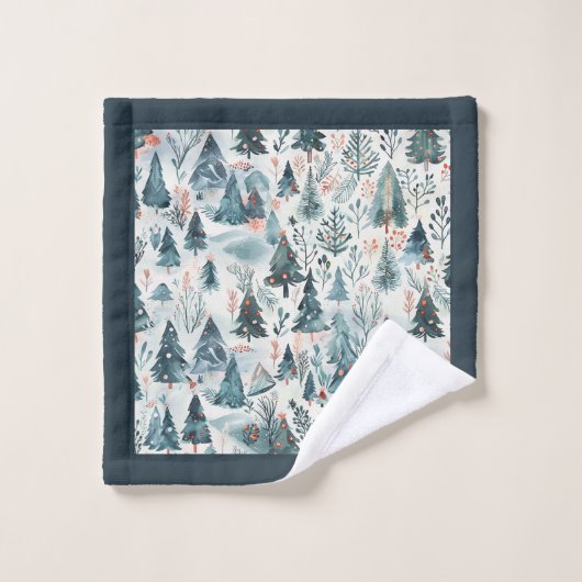 sereniteit van het winterbos bad handdoek (Wasdoekje)