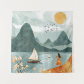 Sereniteit van het Zee Wandkleed (Voorkant)