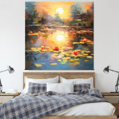 Sereniteit van Monet Canvas Afdruk (Insitu (Slaapkamer))