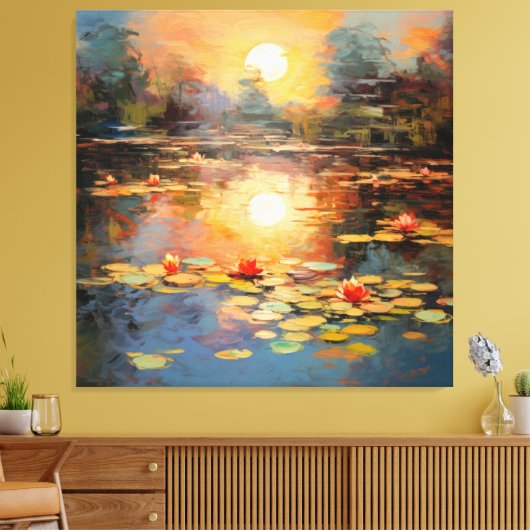 Sereniteit van Monet Canvas Afdruk (Insitu (Woonkamer))