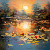 Sereniteit van Monet Canvas Afdruk