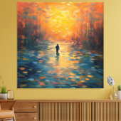 Sereniteit van Monet Canvas Afdruk (Insitu (Woonkamer))