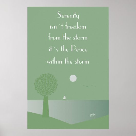 Sereniteit - vrede in het poster van de storm (Voorkant)