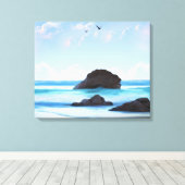 Sereniteit...vredig en mooi canvas afdruk (Insitu (Houten vloer))