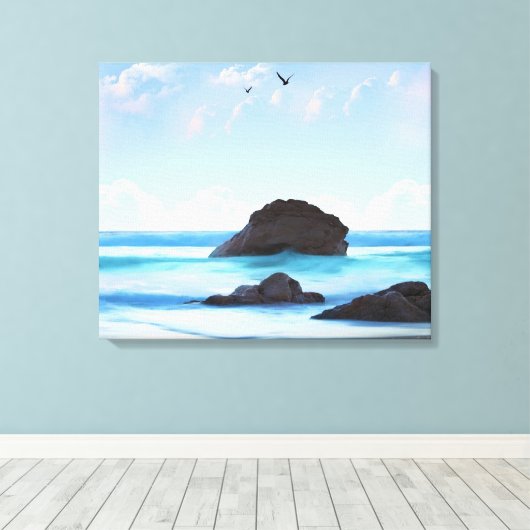 Sereniteit...vredig en mooi canvas afdruk (Insitu (Houten vloer))