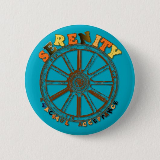 SERENITEIT - VREEDZAME ACCEPTATIE RONDE BUTTON 5,7 CM (Voorkant)