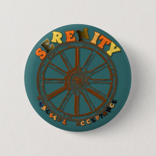 SERENITEIT - VREEDZAME ACCEPTATIE RONDE BUTTON 5,7 CM (Voorkant)