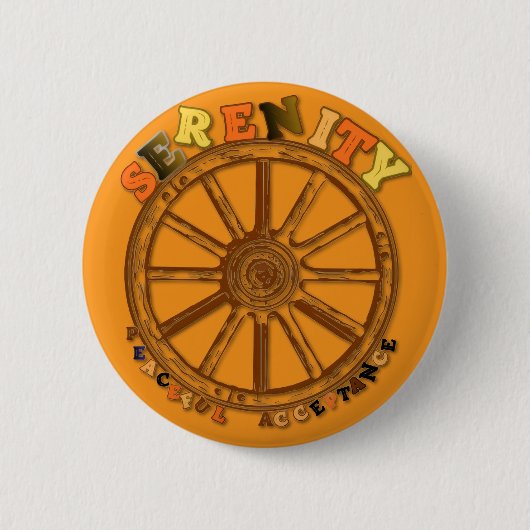 SERENITEIT - VREEDZAME ACCEPTATIE RONDE BUTTON 5,7 CM (Voorkant)