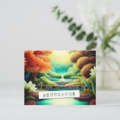 Sereniteit Wet van Aantrekking Overvloed Affirmati Briefkaart (Staand voorkant)