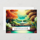 Sereniteit Wet van Aantrekking Overvloed Affirmati Briefkaart (Voorkant / Achterkant)