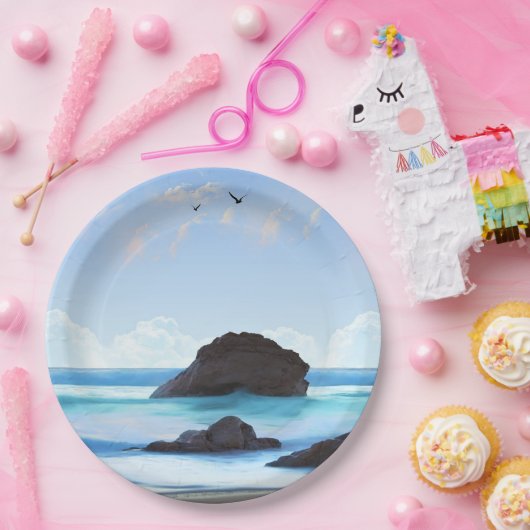 Sereniteit, wolken, stille schoonheid papieren bordje (Feest)