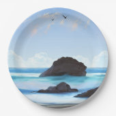 Sereniteit, wolken, stille schoonheid papieren bordje (Voorkant)