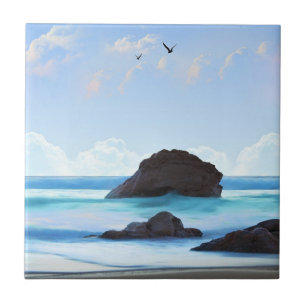 Sereniteit, wolken, stille schoonheid tegeltje