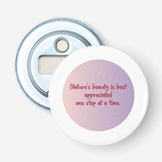 sereniteitscirkel van de natuur button flesopener (Voorkant)