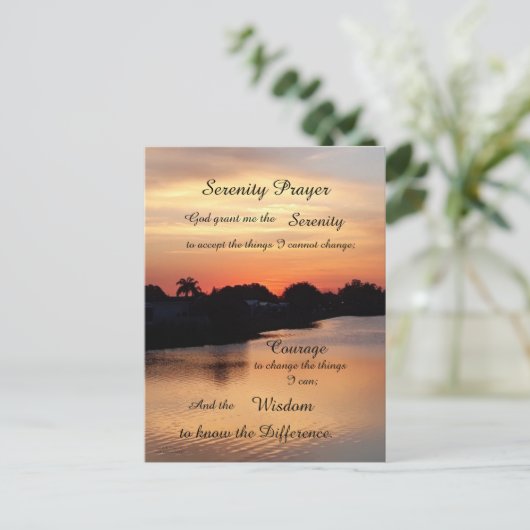 SERENITEITSGEBED BRIEFKAART (Staand voorkant)