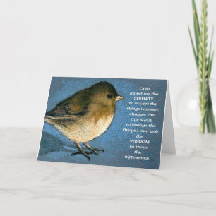 SERENITEITSGEBED EN JUNCO-KUNSTWERK KAART