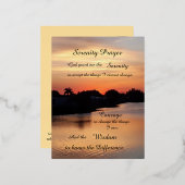 SERENITEITSGEBED FOLIE FEESTDAGEN BRIEFKAART (Voorkant / Achterkant)