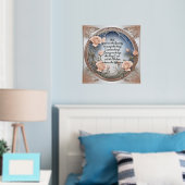 Sereniteitsgebed met bloemen en Lijst Folie Afdrukken (Insitu (Slaapkamer))