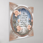 Sereniteitsgebed met bloemen en Lijst Folie Afdrukken (Laagn)