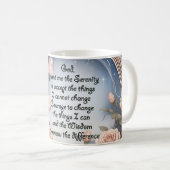 Sereniteitsgebed met bloemen en Lijst Koffiemok (Voorkant rechts)