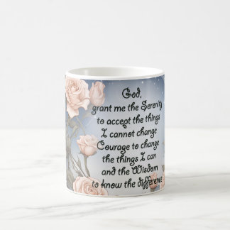 Sereniteitsgebed met bloemen en Lijst Koffiemok