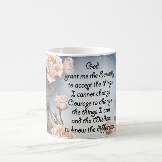 Sereniteitsgebed met bloemen en Lijst Koffiemok (Center)