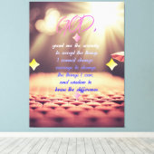 Sereniteitsgebed met inspirerende Christelijke kun Canvas Afdruk (Insitu (Houten vloer))