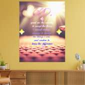 Sereniteitsgebed met inspirerende Christelijke kun Canvas Afdruk (Insitu (Woonkamer))