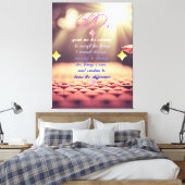 Sereniteitsgebed met inspirerende Christelijke kun Canvas Afdruk (Insitu (Slaapkamer))