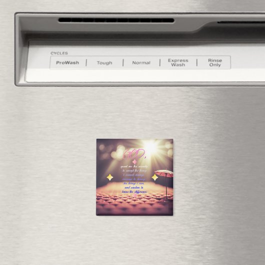 Sereniteitsgebed met inspirerende Christelijke kun Magneet (Insitu (Vaatwasser))