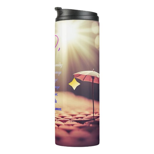Sereniteitsgebed met inspirerende Christelijke kun Thermosbeker (Geroteerd rechts)