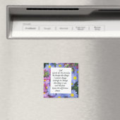 sereniteitsgebed met roze en blauwe bloemen magneet (Insitu (Vaatwasser))