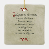 Serenitepicel/ stijl/dubbelzijdig keramisch ornament (Achterkant)