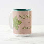 Serenity After Coffee Echeveria Succulent Tweekleurige Koffiemok (Voorkant links)