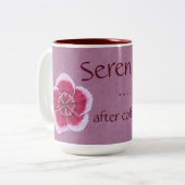Serenity After Coffee Roze Dianthus Tweekleurige Koffiemok (Voorkant links)