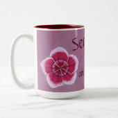 Serenity After Coffee Roze Dianthus Tweekleurige Koffiemok (Links)