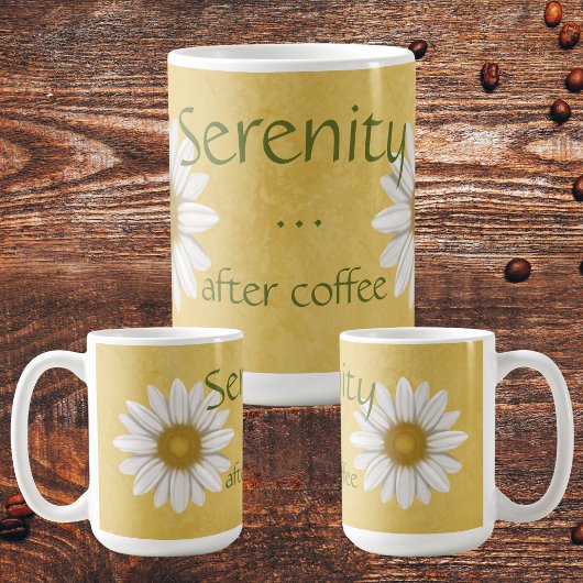 Serenity After Coffee Yellow Daisy Koffiemok