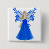 Serenity Angel Vierkante Button 5,1 Cm (Voorkant)