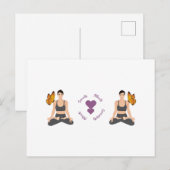 Serenity Attract Serendipity Yoga Butterfly Love Briefkaart (Voorkant / Achterkant)