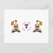 Serenity Attract Serendipity Yoga Butterfly Love Briefkaart (Voorkant)