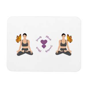 Serenity Attract Serendipity Yoga Butterfly Love Magneet