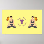 Serenity Attract Serendipity Yoga Butterfly Love Poster (Voorkant)