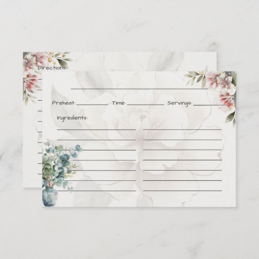 Serenity Basic Recept Kaart (Voorkant / Achterkant)