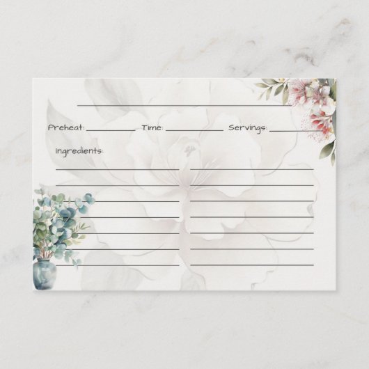 Serenity Basic Recept Kaart (Voorkant)