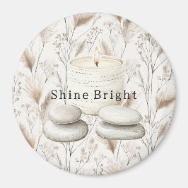 Serenity Beach Candle Rocks Magneet