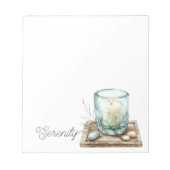 Serenity Beach Kaars Stenen Notitieblok (Voorkant)