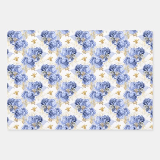 Serenity Bee Pattern Inpakpapier Vel (Voorkant 2)