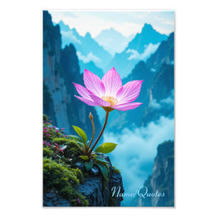 Serenity Bloom – Lotus Boven de Nevel Foto Afdruk