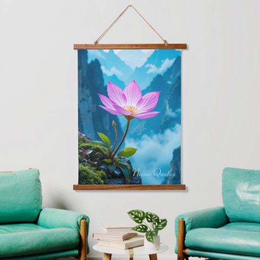 Serenity Bloom – Lotus Boven de Nevel Hangend Wandkleed (Woonkamer)