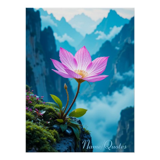 Serenity Bloom – Lotus Boven de Nevel Perfect Poster (Voorkant)